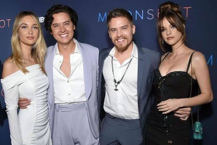 Melanie Wright sons Cole Sprouse and Dylan Sprouse with their girlfriends.